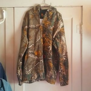 Carhartt XL camo zip up swestshirt